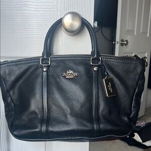 Coach Black Leather Handbag NEW WITH TAG